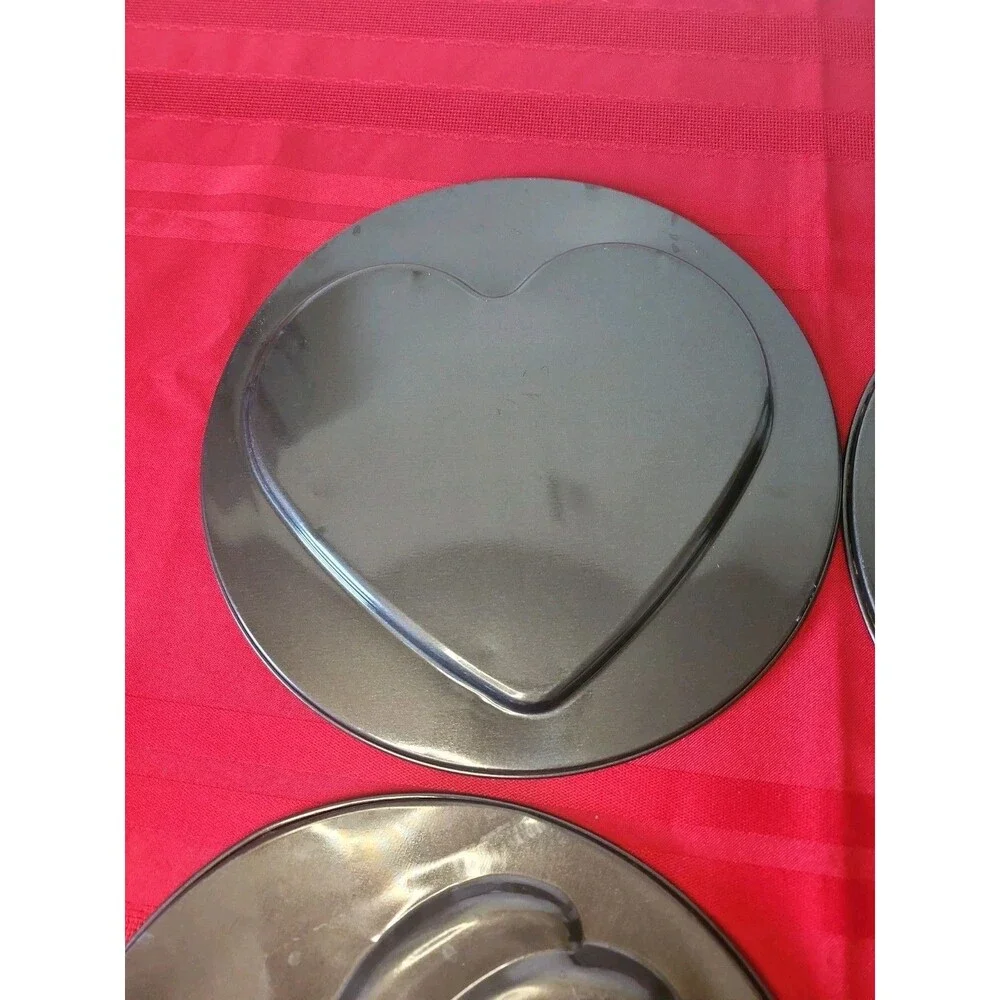 4pc Lot Holiday Springform Cake Pan Replace Bottoms Heart Tree Pumpkin Bunny